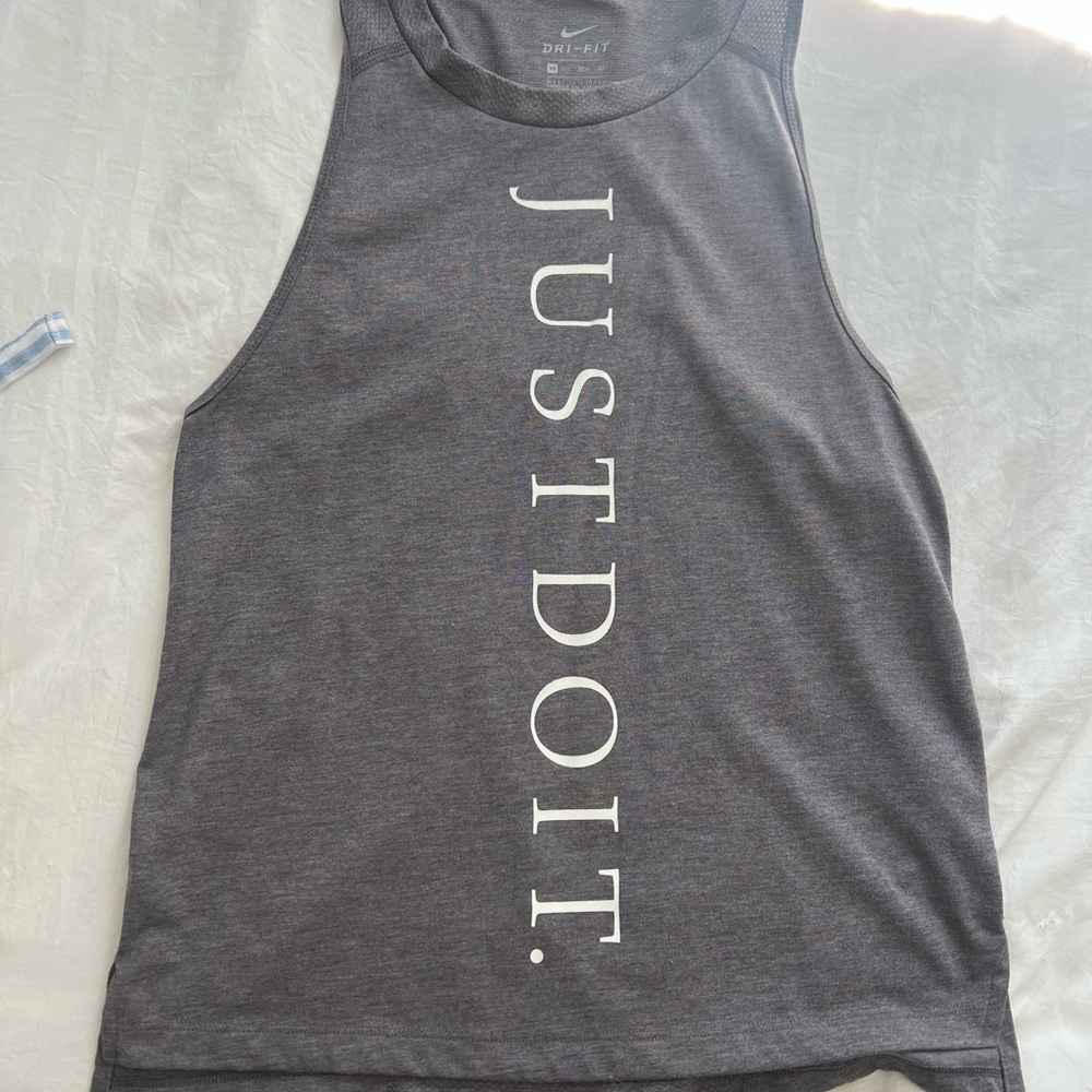Nike Dri-FIT Gray Running Shirt Tank Top